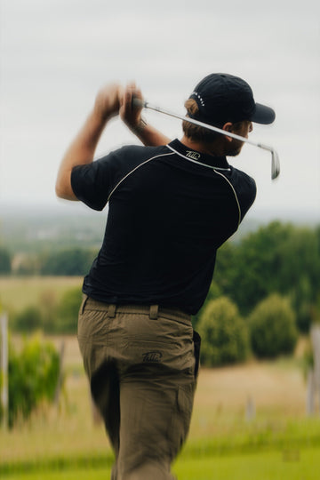 Fella Golf Performance Polo - Black