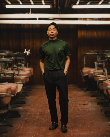 Public Drip Public Athlete Mock Neck - Pine Grove, on model