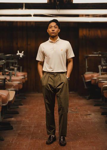 Public Drip Solid Polo - Cream