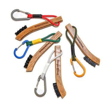 Dimple & Divot Mini Hickory Golf Brush - Fog