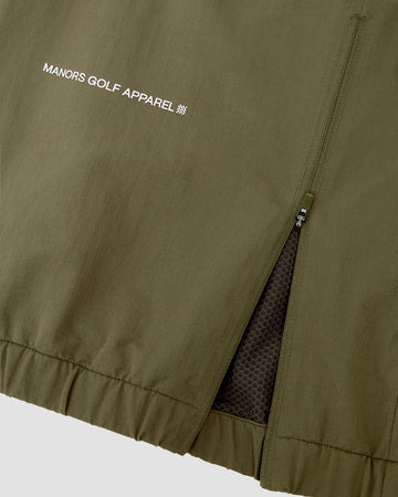 Manors Golf Crosswind Cordura® V-Neck - Dark Olive