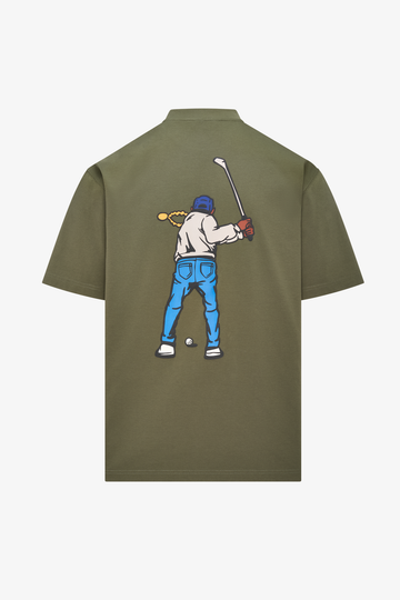 Vintage Double Sided Swingman Tee Surplus Green - Back