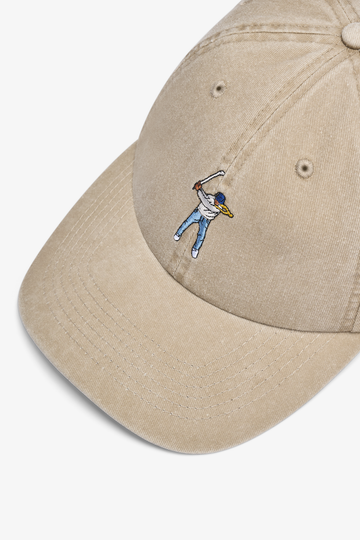 Stone Wash Swingman Dad Cap Pumice - Detail
