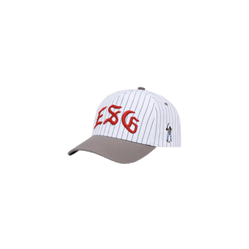 Eastside Golf Pinestripe 5 Panel Hat - White/Opal Grey