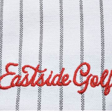 Eastside Golf Pinestripe 5 Panel Hat - White/Opal Grey