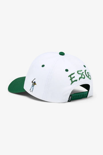 Eastside Golf Pin High 5 Panel Hat - White/Verde