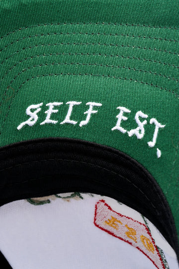 Eastside Golf Pin High 5 Panel Hat - White/Verde