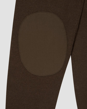 Manors Golf Merino Tech Crewneck - Hickory Brown