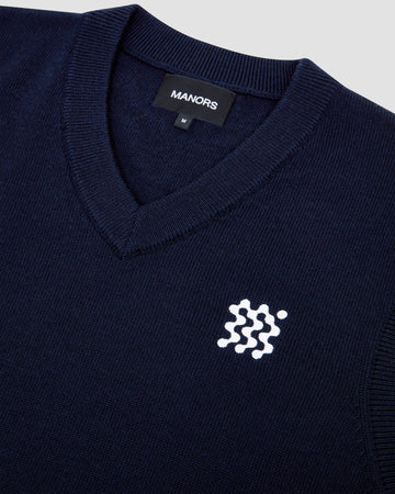 Manors Golf Merino Tech Vest - Midnight