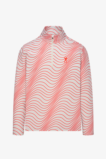Eastside Golf Signature 1/4 Zip - Wave Stripe Pumice/Lava