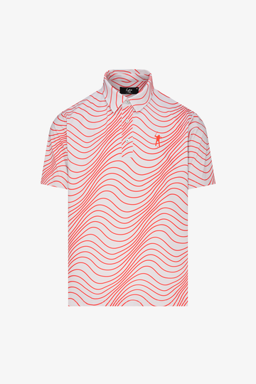 Eastside Golf Signature Polo - Wave Stripe Pumice/Lava
