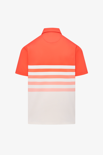 Snap Placket Polo Ombre Stripe - Back