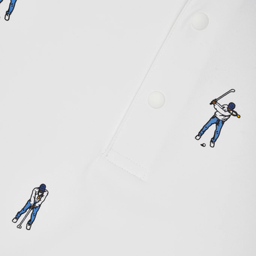 Eastside Golf Snap Placket Polo - Bright White