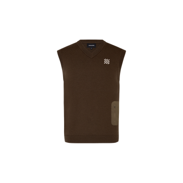 Manors Golf Merino Tech Vest - Hickory Brown