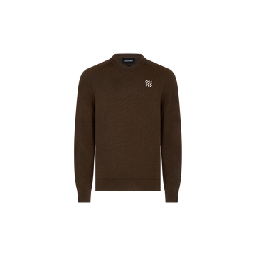 Manors Golf Merino Tech Crewneck - Hickory Brown