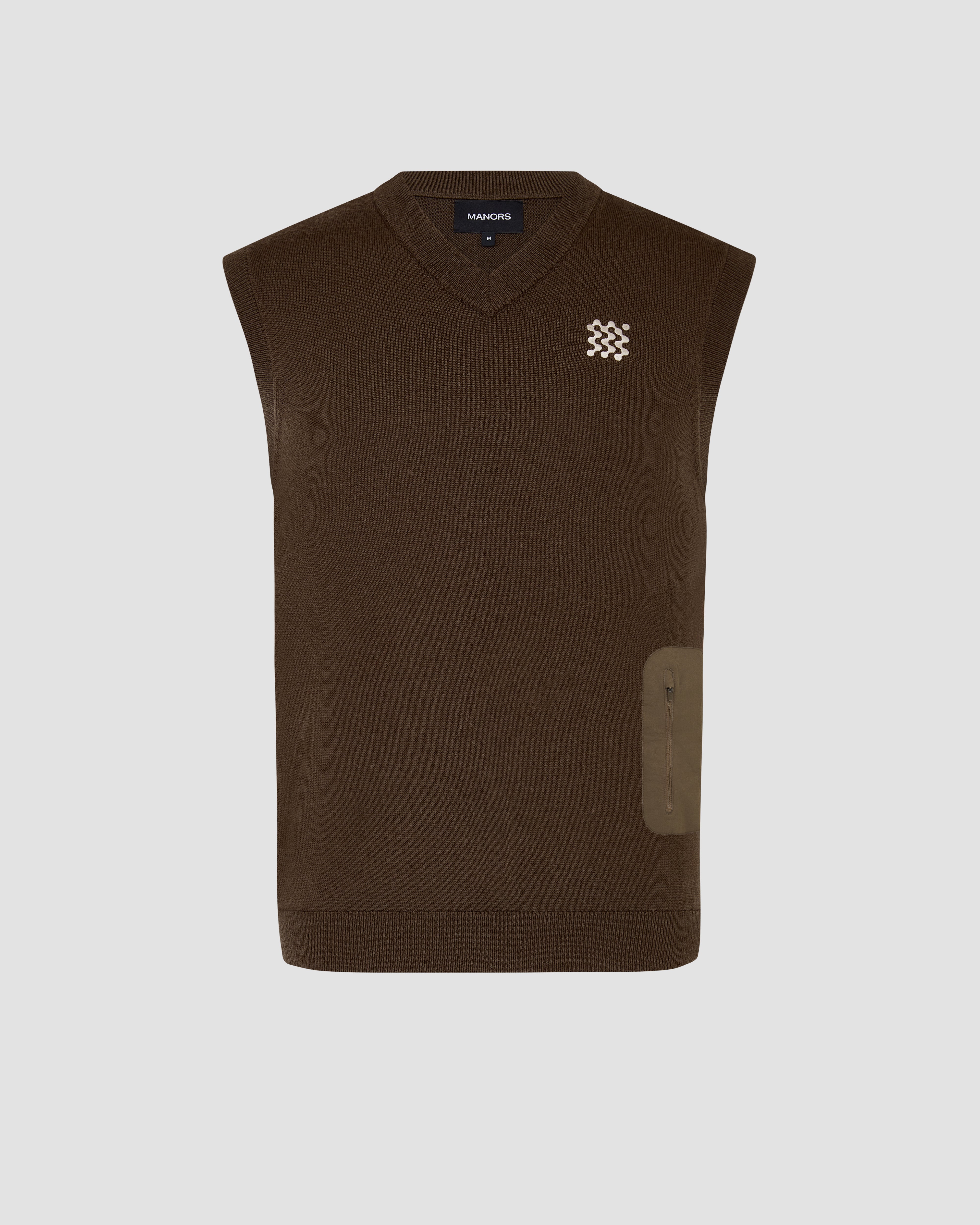 Manors Golf Merino Tech Vest - Hickory Brown – Bisque Golf