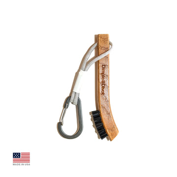 Dimple & Divot Mini Hickory Golf Brush - Fog