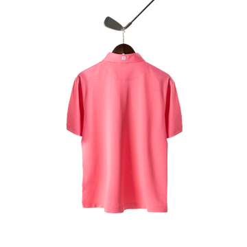 FootJoy with Bisque Stretch Pique Polo Watermelon