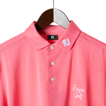 FootJoy with Bisque Stretch Pique Polo Watermelon