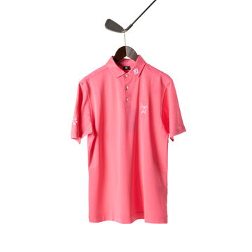 FootJoy with Bisque Stretch Pique Polo Watermelon