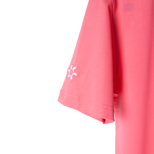 FootJoy with Bisque Stretch Pique Polo Watermelon