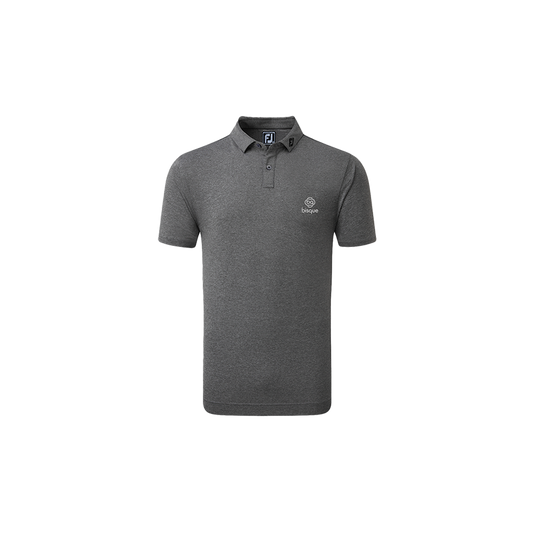 FootJoy with Bisque Heather Self Collar Polo Black