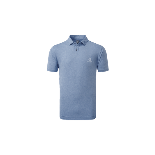 FootJoy with Bisque Heather Self Collar Polo Cobalt