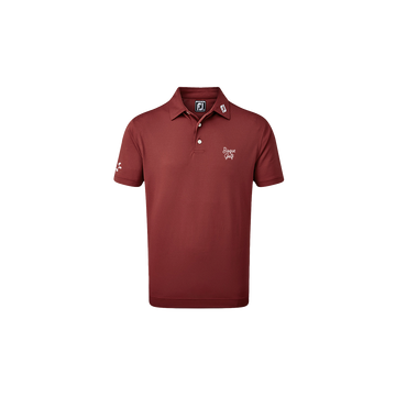 FootJoy with Bisque Stretch Pique Polo Maroon