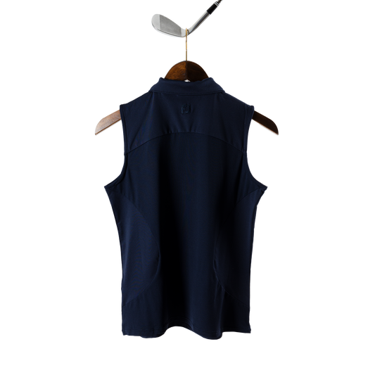 FootJoy with Bisque Mesh Back Sleeveless Lisle Shirt Women's Navy