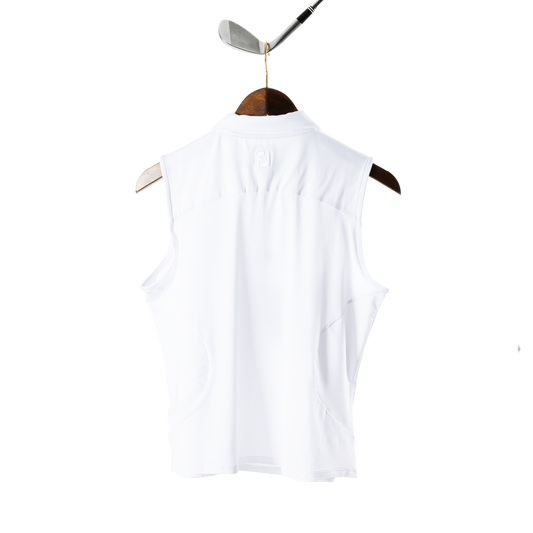 FootJoy with Bisque Mesh Back Sleeveless Lisle Shirt Women's White