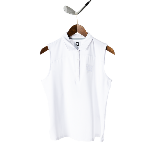 FootJoy with Bisque Mesh Back Sleeveless Lisle Shirt Women's White