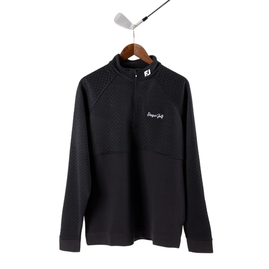 FootJoy with Bisque Jacquard Thermal Chill Out Pullover Black