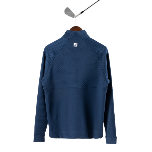 FootJoy with Bisque Jacquard Thermal Chill Out Pullover Navy