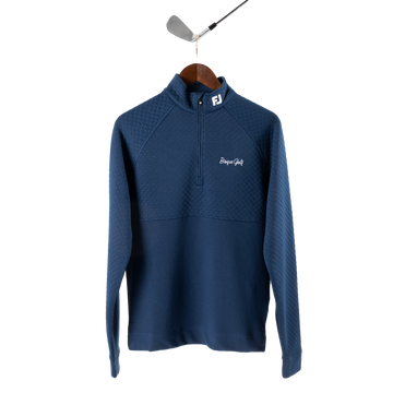 FootJoy with Bisque Jacquard Thermal Chill Out Pullover Navy