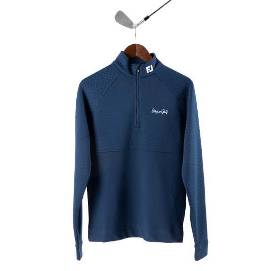 FootJoy with Bisque Jacquard Thermal Chill Out Pullover Navy