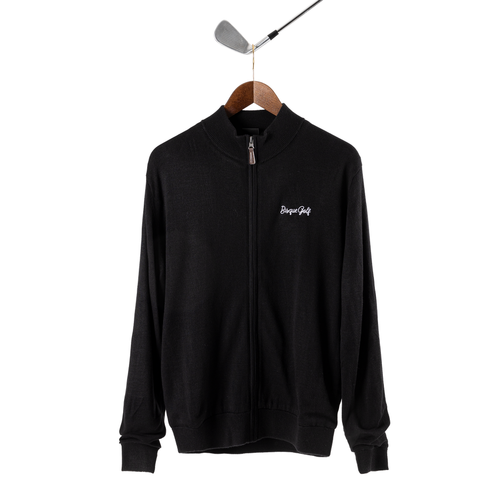 FootJoy with Bisque drirelease Full-Zip Lined Sweater Black FootJoy with Bisque drirelease Full-Zip Lined Sweater Black