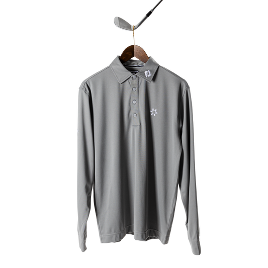 FootJoy with Bisque Thermolite Longsleeve Polo Grey