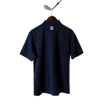 FootJoy with Bisque Stretch Pique Solid Rib Knit Collar Navy