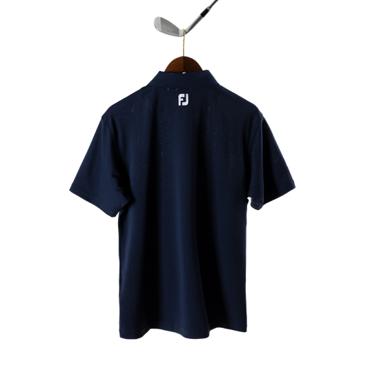 FootJoy with Bisque Stretch Pique Solid Rib Knit Collar Navy