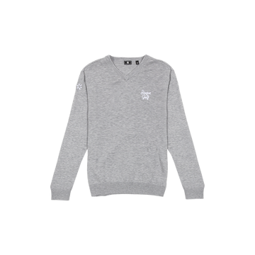 FootJoy x Bisque Wool V-Neck Pullover - Heather Grey