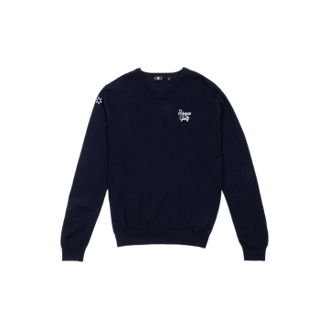 FootJoy x Bisque Wool V-Neck Pullover - Navy