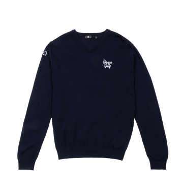 FootJoy x Bisque Wool V-Neck Pullover - Navy