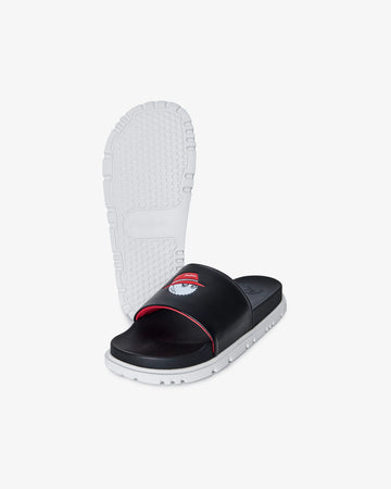 Malbon Golf Buckets Slide - Black/Red