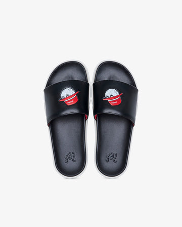 Malbon Golf Buckets Slide - Black/Red