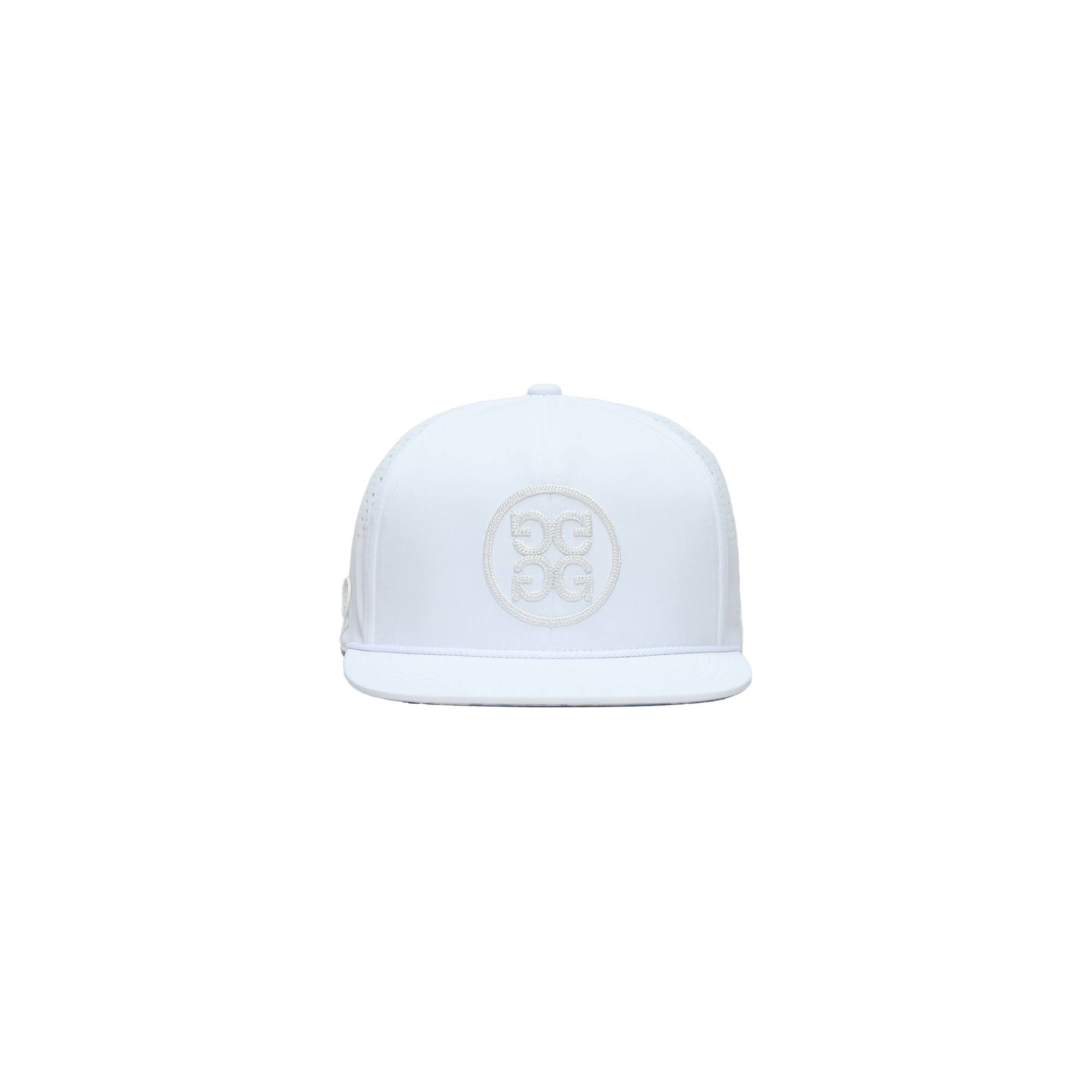 G/FORE Circle G's Perforated Delta Hat - Snow – Bisque Golf