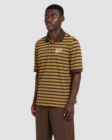 Reebok x Manors Goat Pique Polo - Espresso/Gorse