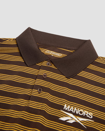 Reebok x Manors Goat Pique Polo - Espresso/Gorse