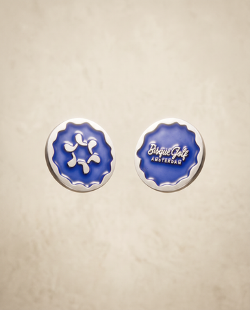 Bisque Ball Marker Matte Steel/ Purple 30mm x 4mm