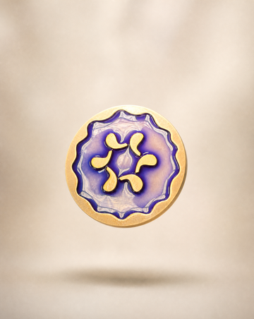 Bisque Ball Marker Matte Gold/ Purple 30mm x 4mm