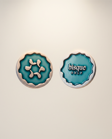 Bisque Ball Marker Matte Steel Green 30mm x 4mm